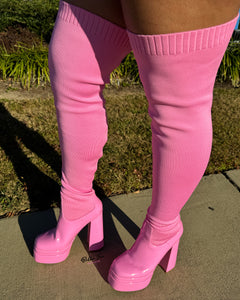 Bella Tre "Skylar" Boots- Pink