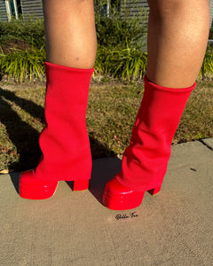 Bella Tre "Skylar" Boots- Red